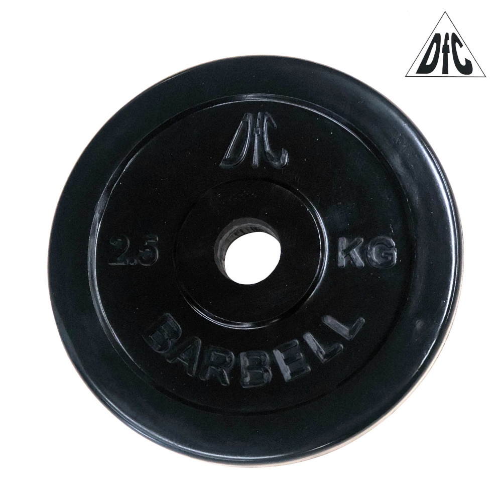 DFC 2.5 кг обрезиненный из каталога дисков для штанги с посадочным диаметром 26 мм.  в Казани по цене 790 ₽
