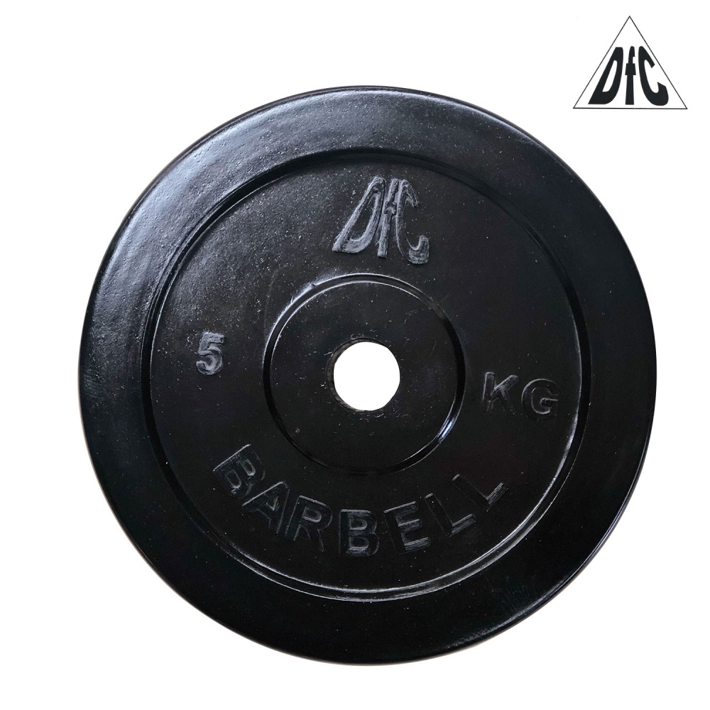 DFC 5 кг. обрезиненный из каталога дисков для штанги с посадочным диаметром 26 мм.  в Казани по цене 1490 ₽