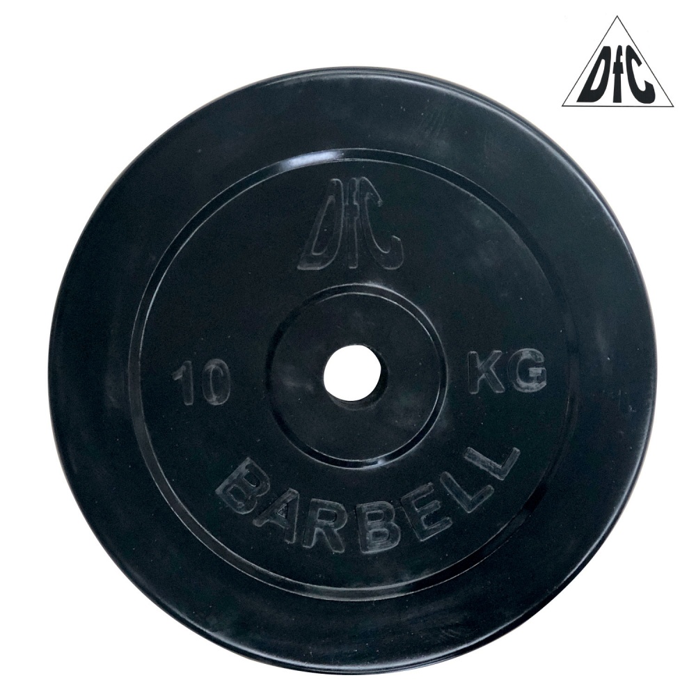 DFC 10 кг обрезиненный из каталога дисков для штанги с посадочным диаметром 26 мм.  в Казани по цене 2990 ₽