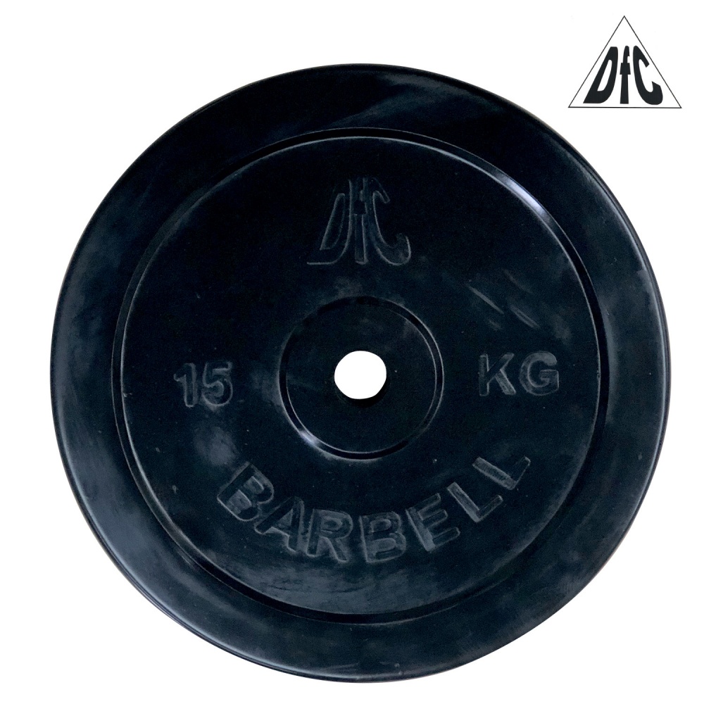 DFC 15 кг обрезиненный из каталога дисков (блинов) для штанг и гантелей в Казани по цене 4290 ₽