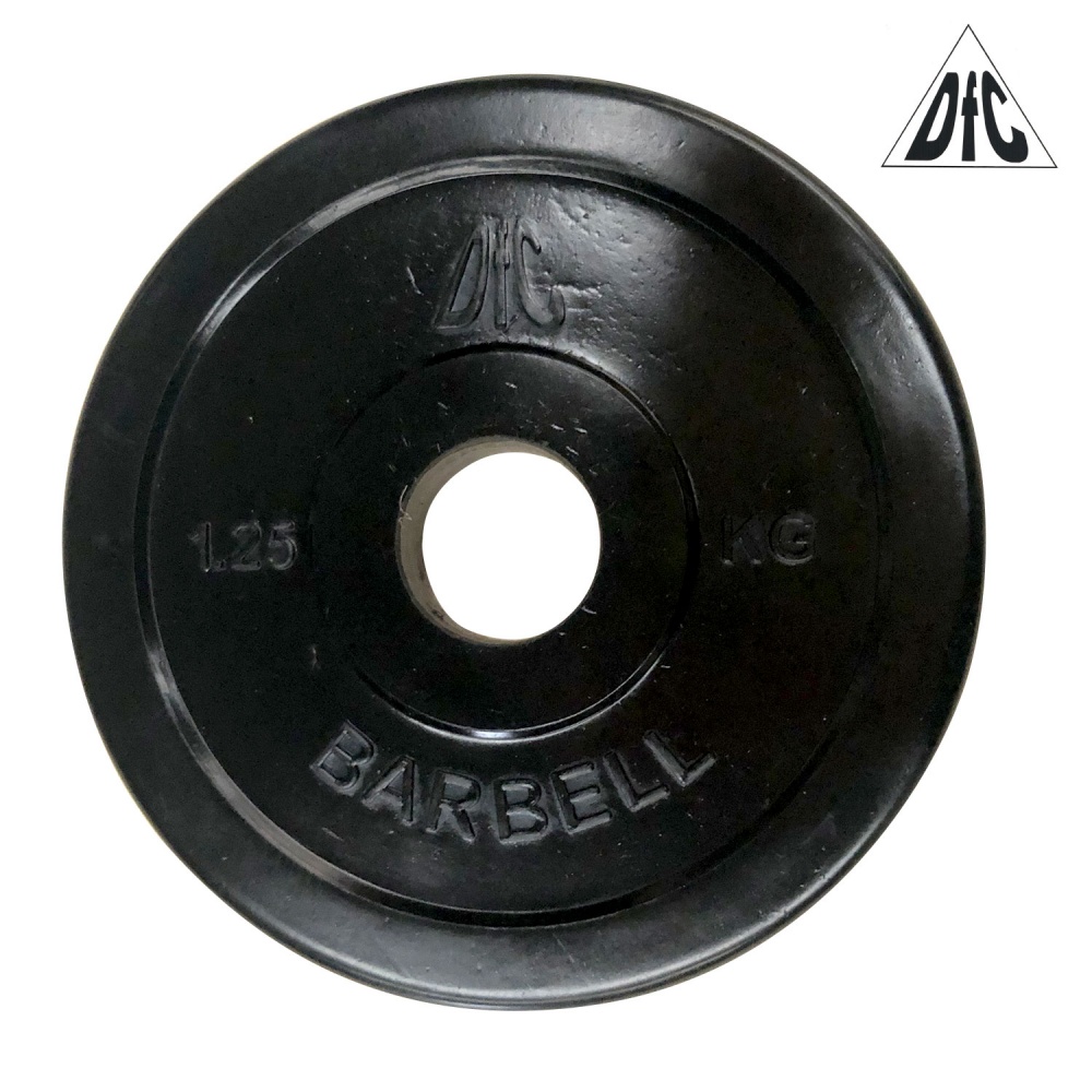 DFC 1,25 кг обрезиненный из каталога дисков для штанги с посадочным диаметром 30 мм.  в Казани по цене 555 ₽