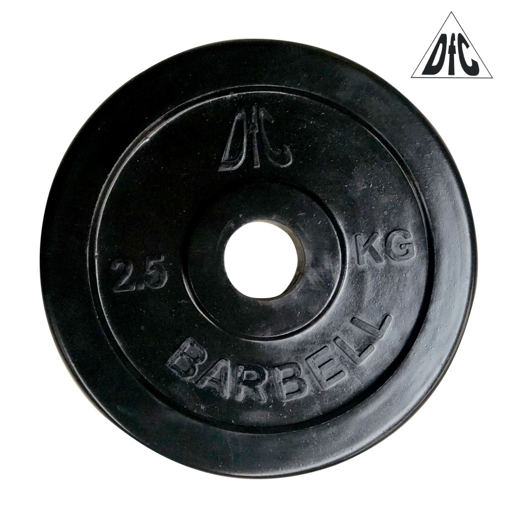 DFC 2.5 кг обрезиненный из каталога дисков для штанги с посадочным диаметром 30 мм.  в Казани по цене 750 ₽