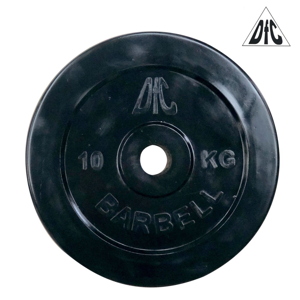 DFC 10 кг обрезиненный из каталога дисков для штанги с посадочным диаметром 30 мм.  в Казани по цене 2635 ₽