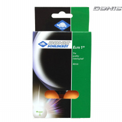 Donic Elite 1  6 шт. оранжевый из каталога мячей для настольного тенниса в Казани по цене 430 ₽