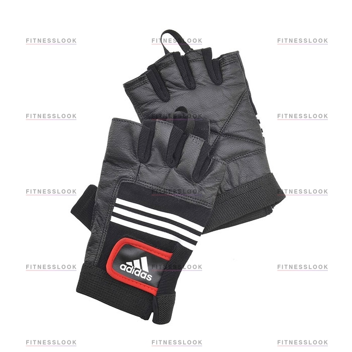 Adidas тяжелоатлетические - кожаные L/XL из каталога пар тренажерных перчаток в Казани по цене 2090 ₽