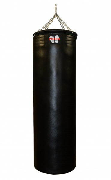 Рокки натуральная кожа 150х45 см черный из каталога подвесных боксерских мешков и груш в Казани по цене 41120 ₽