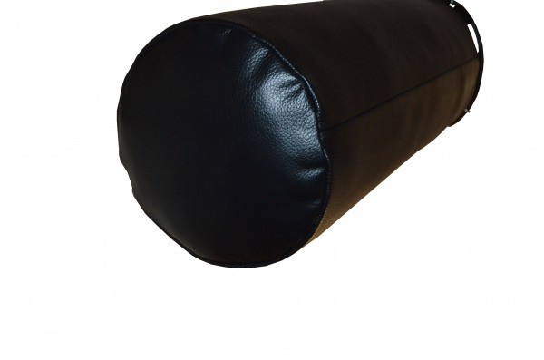 Подвесной боксерский мешок и груша Рокки натуральная кожа 170х40 см черный