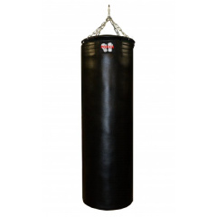Подвесной боксерский мешок и груша Рокки 180х45 см. 85, кг. кожа черный в Казани по цене 47100 ₽