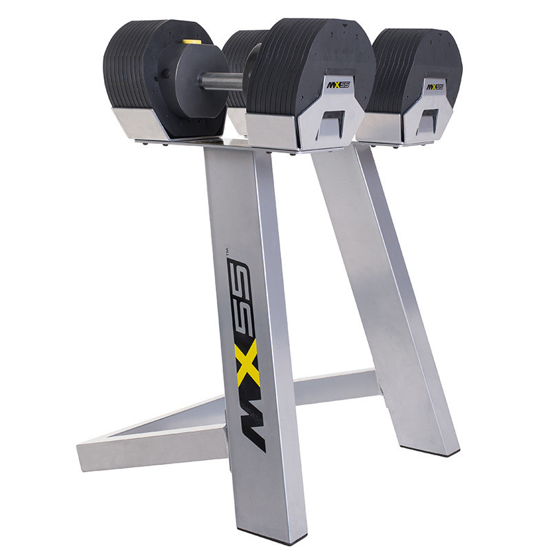 MX Select MX-55, вес 4.5-24.9 кг, 2 шт со стойкой в Казани по цене 79900 ₽ в категории разборные (наборные) гантели First Degree Fitness