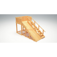 Савушка Wood 3 из каталога зимних деревянных горок в Казани по цене 68640 ₽