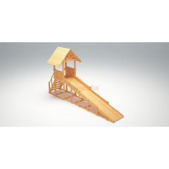 Савушка Зима Wood 5 из каталога зимних деревянных горок в Казани по цене 74800 ₽
