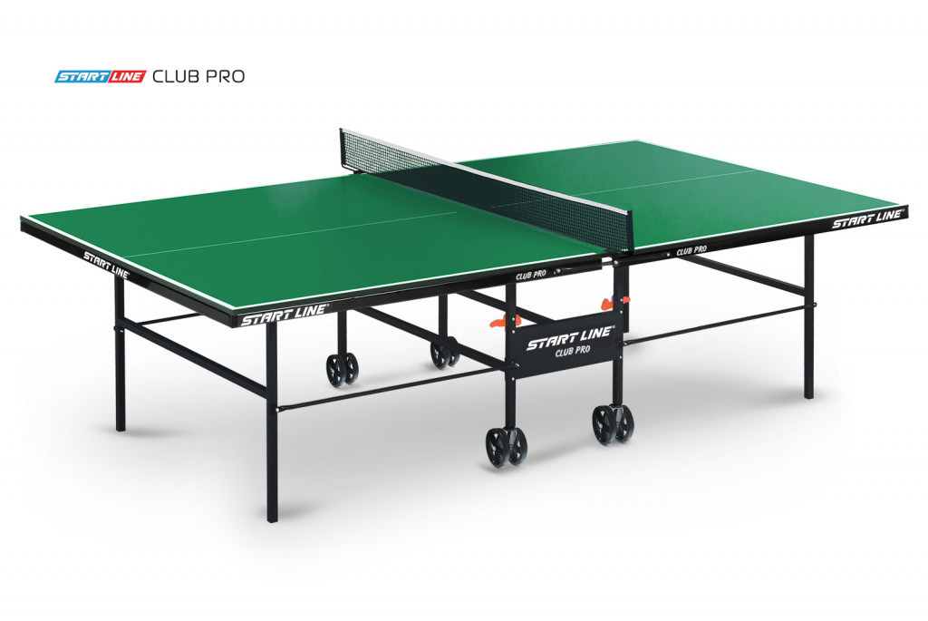 Start Line Club Pro green из каталога теннисных столов для помещений в Казани по цене 20590 ₽