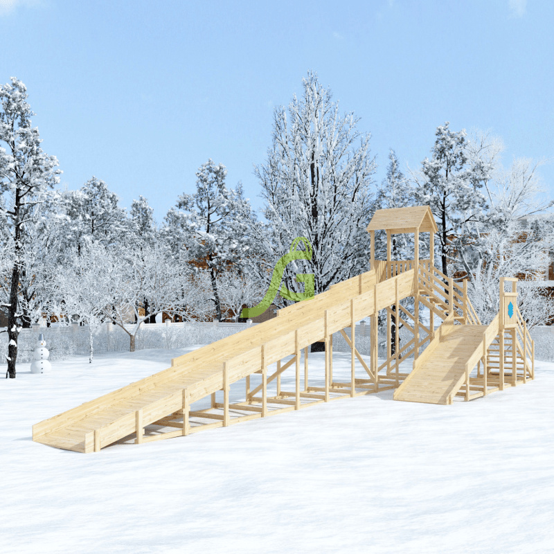 ’’Snow Fox 12 м’’ с двумя скатами, без окраски в Казани по цене 304200 ₽ в категории детские игровые комплексы Igragrad