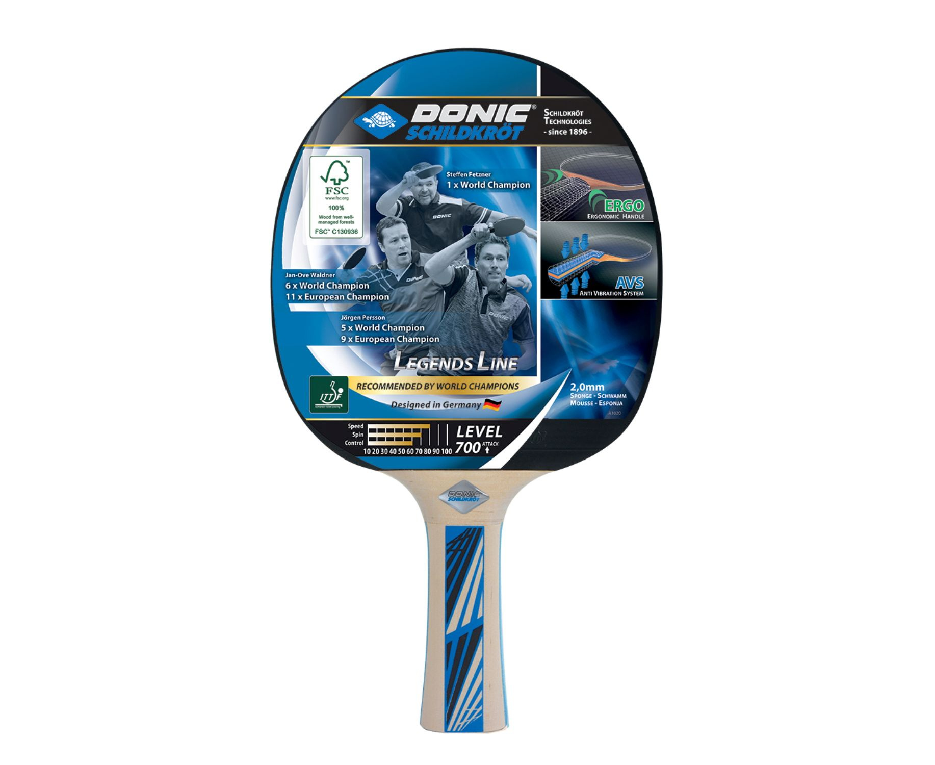 Legends 700 в Казани по цене 2190 ₽ в категории ракетки для настольного тенниса Donic