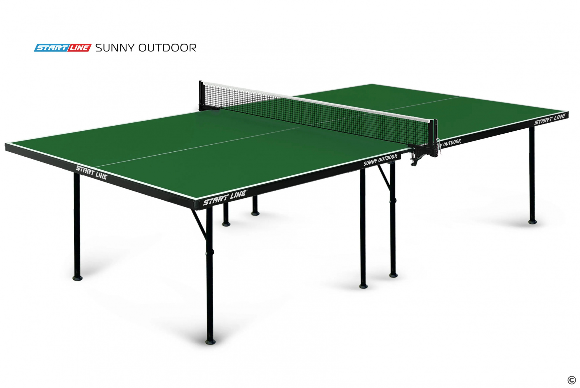 Start Line Sunny Outdoor Зелёный из каталога влагостойких теннисных столов в Казани по цене 30590 ₽