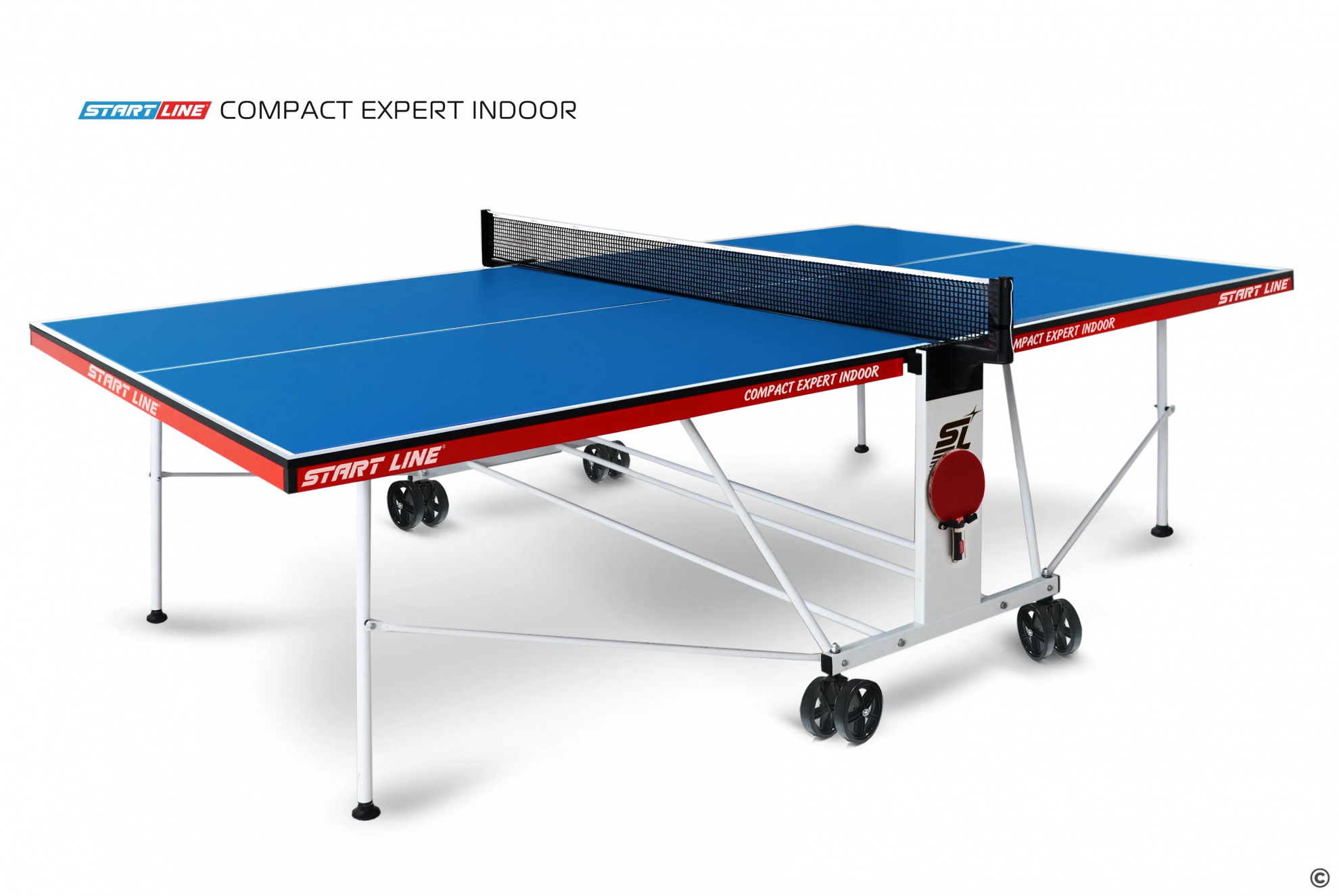 Start Line Compact Expert Indoor синий из каталога теннисных столов для помещений в Казани по цене 25990 ₽