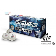 Start Line Expert V40+ 3* (ITTF) (10 шт) из каталога мячей для настольного тенниса в Казани по цене 880 ₽