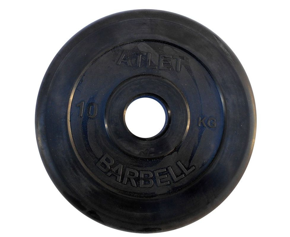 MB Barbell ATLET 10 кг / диаметр 51 мм из каталога дисков для штанги с посадочным диаметром 50 мм. в Казани по цене 3500 ₽
