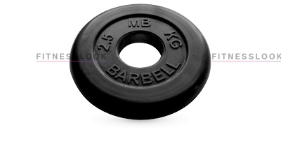 MB Barbell черный - 50 мм - 2.5 кг из каталога дисков (блинов) для штанг и гантелей в Казани по цене 1000 ₽