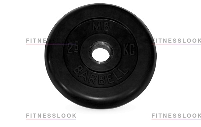 MB Barbell черный - 26 мм - 2.5 кг из каталога дисков для штанги с посадочным диаметром 26 мм.  в Казани по цене 900 ₽