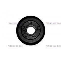 MB Barbell черный - 26 мм - 0.75 кг из каталога дисков для штанги с посадочным диаметром 26 мм.  в Казани по цене 490 ₽