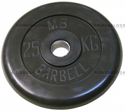 MB Barbell черный - 30 мм - 25 кг из каталога дисков для штанги с посадочным диаметром 30 мм.  в Казани по цене 7428 ₽