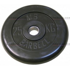 MB Barbell черный - 30 мм - 25 кг из каталога дисков для штанги с посадочным диаметром 30 мм.  в Казани по цене 7428 ₽