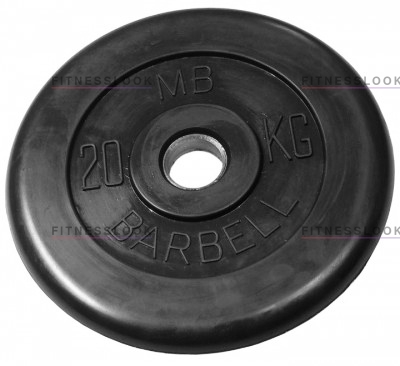 MB Barbell черный - 30 мм - 20 кг из каталога дисков для штанги с посадочным диаметром 30 мм.  в Казани по цене 5623 ₽