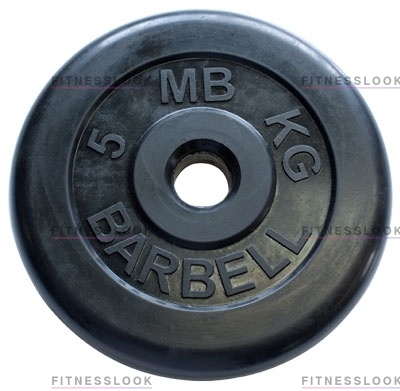 MB Barbell черный - 30 мм - 5 кг из каталога дисков для штанги с посадочным диаметром 30 мм.  в Казани по цене 1584 ₽
