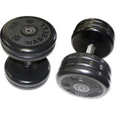 MB Barbell профессиональная 48 кг из каталога обрезиненных гантелей в Казани по цене 22490 ₽