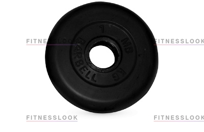 MB Barbell черный - 30 мм - 1 кг из каталога дисков для штанги с посадочным диаметром 30 мм.  в Казани по цене 651 ₽