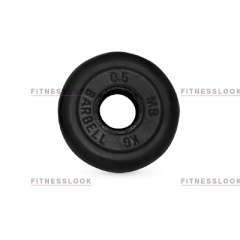 MB Barbell черный - 30 мм - 0.5 кг из каталога дисков для штанги с посадочным диаметром 30 мм.  в Казани по цене 436 ₽