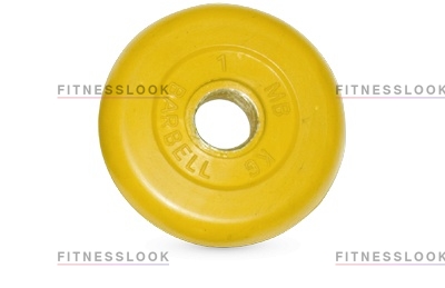 MB Barbell желтый - 26 мм - 1 кг из каталога дисков для штанги с посадочным диаметром 26 мм.  в Казани по цене 761 ₽