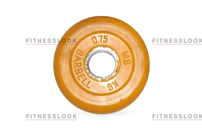 MB Barbell желтый - 26 мм - 0.75 кг из каталога дисков для штанги с посадочным диаметром 26 мм.  в Казани по цене 735 ₽