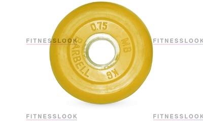 MB Barbell желтый - 30 мм - 0.75 кг из каталога дисков для штанги с посадочным диаметром 30 мм.  в Казани по цене 735 ₽