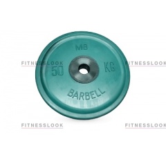 MB Barbell евро-классик зеленый - 50 мм - 10 кг из каталога дисков для штанги с посадочным диаметром 50 мм. в Казани по цене 6800 ₽
