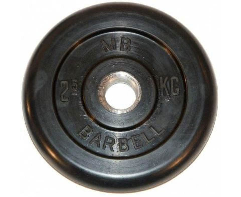 MB Barbell обрезиненный (металлическая втулка) 2,5 кг / диаметр 26 мм из каталога дисков для штанги с посадочным диаметром 26 мм.  в Казани по цене 1645 ₽