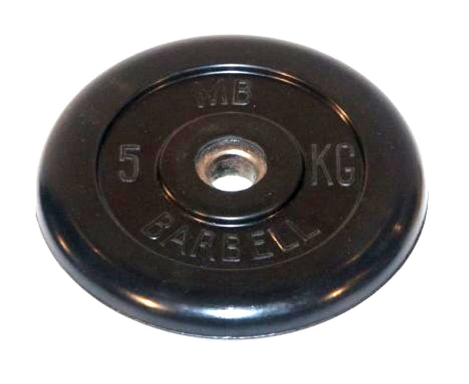 MB Barbell обрезиненный (металлическая втулка) 5 кг / диаметр 26 мм из каталога дисков для штанги с посадочным диаметром 26 мм.  в Казани по цене 2898 ₽