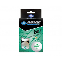 Donic ELITE 1* 40+, 6 штук, белый из каталога мячей для настольного тенниса в Казани по цене 430 ₽