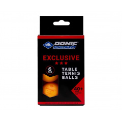 Donic EXCLUSIVE 3* 40+, 6 штук, оранжевый из каталога мячей для настольного тенниса в Казани по цене 600 ₽
