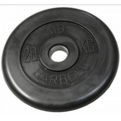 MB Barbell 20 кг металлическая втулка из каталога дисков для штанги с посадочным диаметром 30 мм.  в Казани по цене 8290 ₽