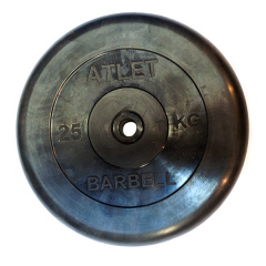 MB Barbell ATLET 25 кг из каталога дисков для штанги с посадочным диаметром 30 мм.  в Казани по цене 8630 ₽