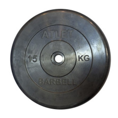 MB Barbell ATLET 15 кг из каталога дисков для штанги с посадочным диаметром 26 мм.  в Казани по цене 5350 ₽