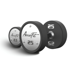 AeroFit AFPUDB2.5-25 набор полиуретановых гантелей, 2,5-25 кг, 10 пар, шаг 2,5 кг из каталога  в Казани по цене 230600 ₽