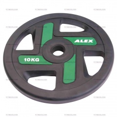 AeroFit Alex полиуретановый 50 мм - 15 кг из каталога дисков для штанги с посадочным диаметром 50 мм. в Казани по цене 7820 ₽