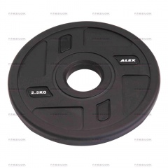 AeroFit Alex полиуретановый 50 мм -  2.5 кг из каталога дисков для штанги с посадочным диаметром 50 мм. в Казани по цене 2277 ₽