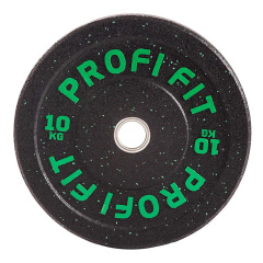 Profi Fit бамперный черный 10 кг из каталога дисков для штанги с посадочным диаметром 50 мм. в Казани по цене 7060 ₽
