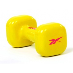 REEBOK виниловая 3 кг.  Dumbbell Yellow RAWT-11053YL из каталога гантелей для фитнеса в Казани по цене 1703 ₽