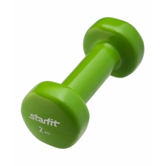 StarFit виниловая 2 кг, зеленая из каталога гантелей для фитнеса в Казани по цене 1314 ₽