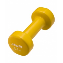 StarFit виниловая, 2.5 кг, желтая из каталога гантелей для фитнеса в Казани по цене 1746 ₽